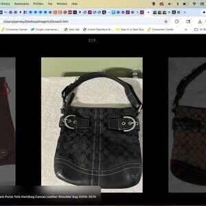 Coach Soho Signature Canvas Crossbody Bag – Black, Excellent Condition